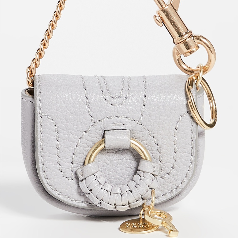 SEE BY CHLOE Hana Coin Purse Grey Leather